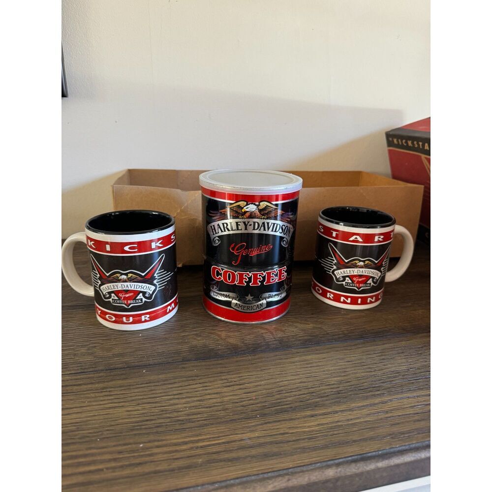 Vintage Harley Davidson coffee gift pack 1998 original box